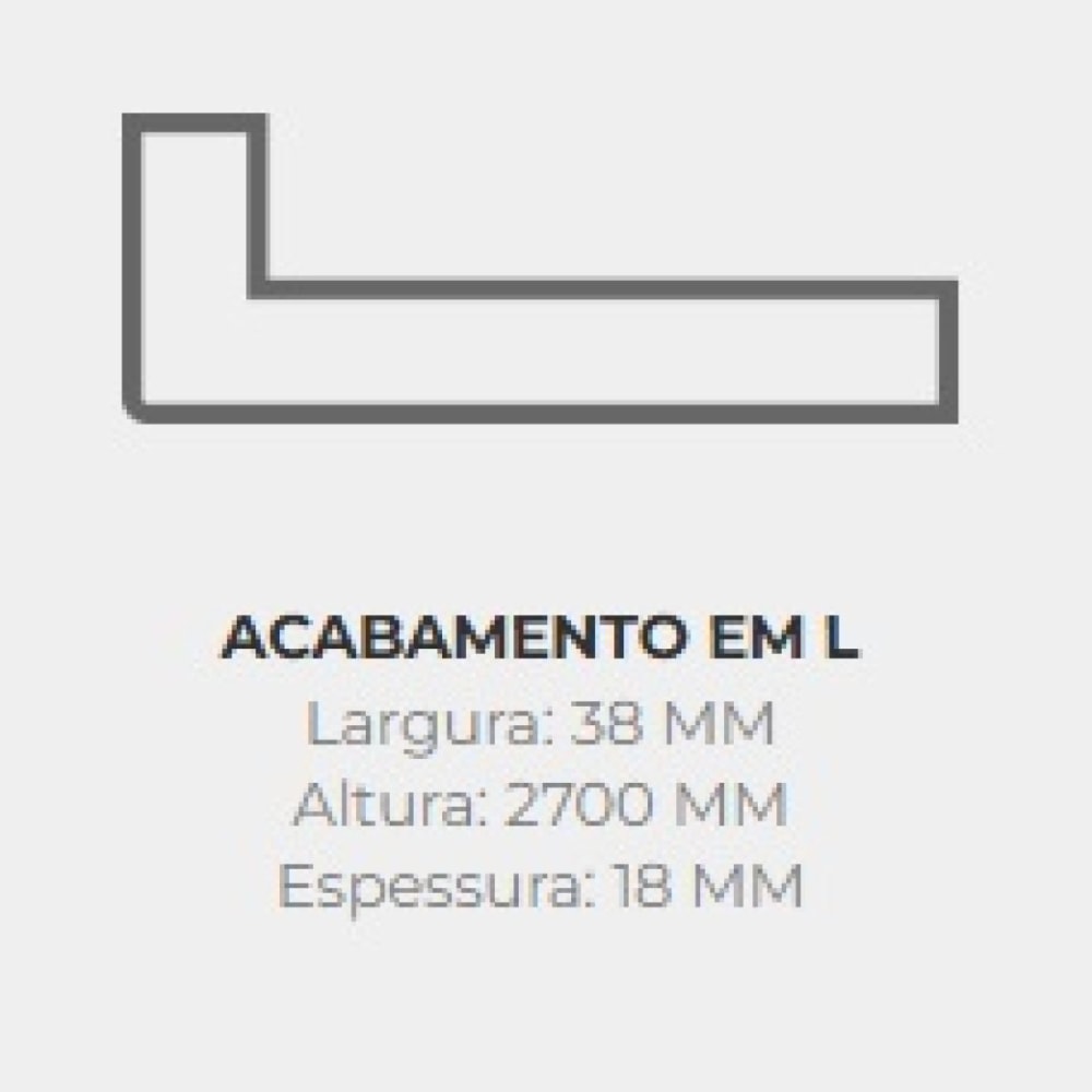 Cantoneira Ripado em L 270x3,8cm Eucatex RU Noce Oro - 7961426