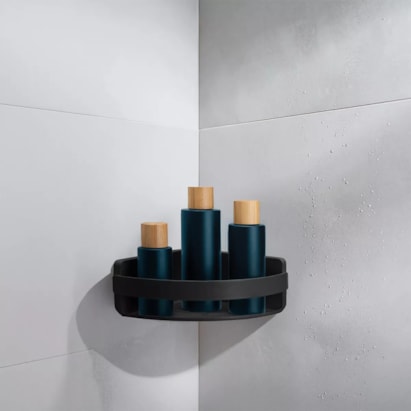 Cantoneira Suspensa para Banheiro Arthi 1 Andar Black - 3011
