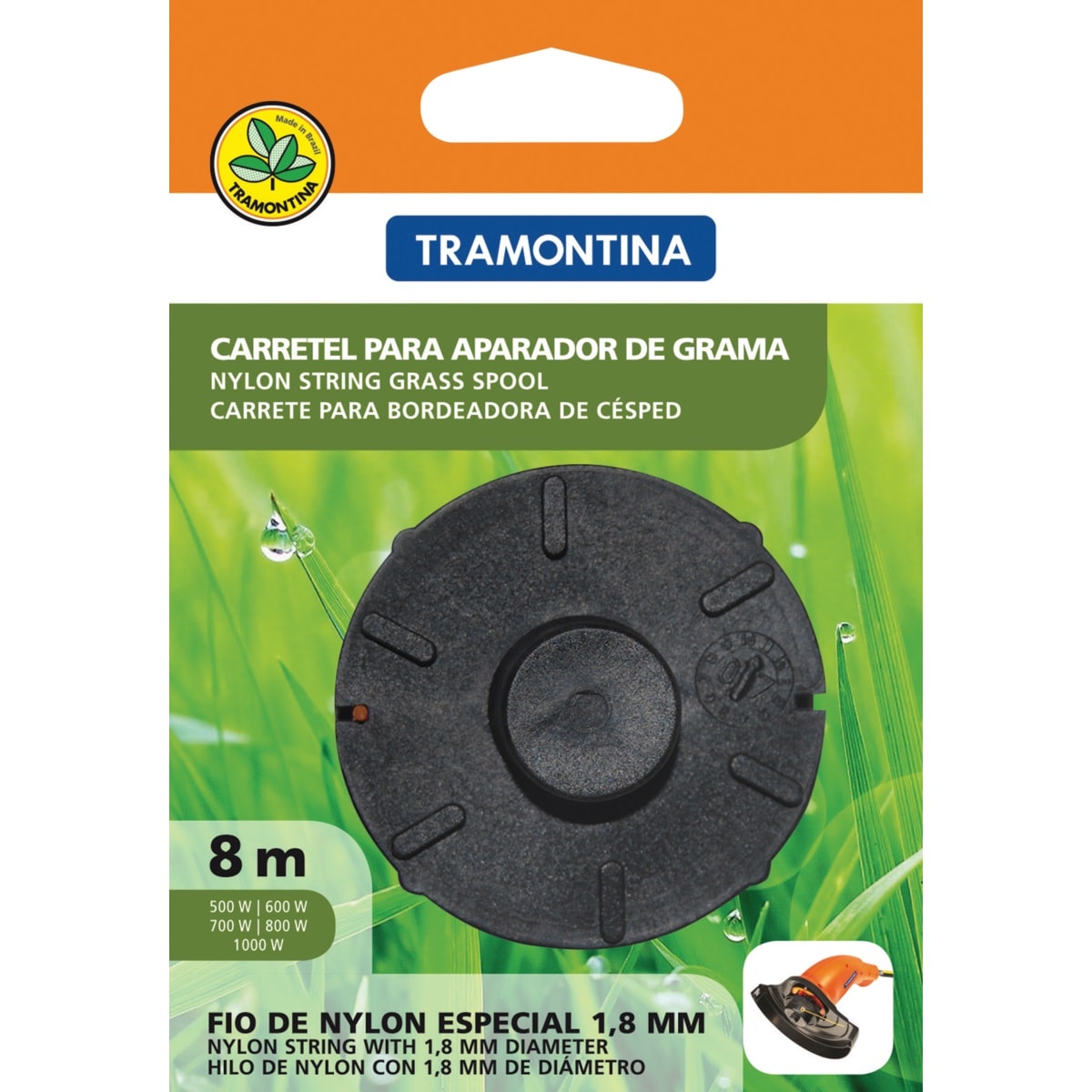 Carretel 1 Fio de Nylon 1,8mm Tramontina para Aparador de Grama 8M