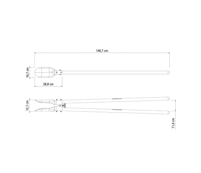 Cavadeira Articulada em Aço Tramontina com Cabo em Madeira 120cm - 777562503