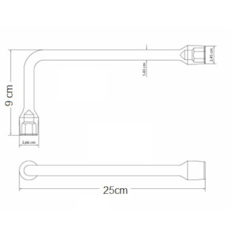 Chave Inglesa Oxidada Abertura 34Mm Ac 12 Mtx 155079