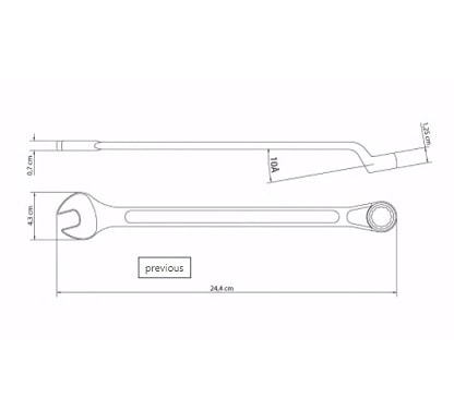 Chave Combinada 19mm com Pescoço Tramontina em Aço - 42246119