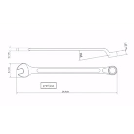 Chave Combinada 19mm com Pescoço Tramontina em Aço - 42246119