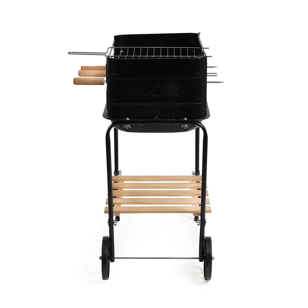 Churrasqueira Mor Califórnia Bacia Esmaltada com Grelha, Espeto e Tábua - 003011