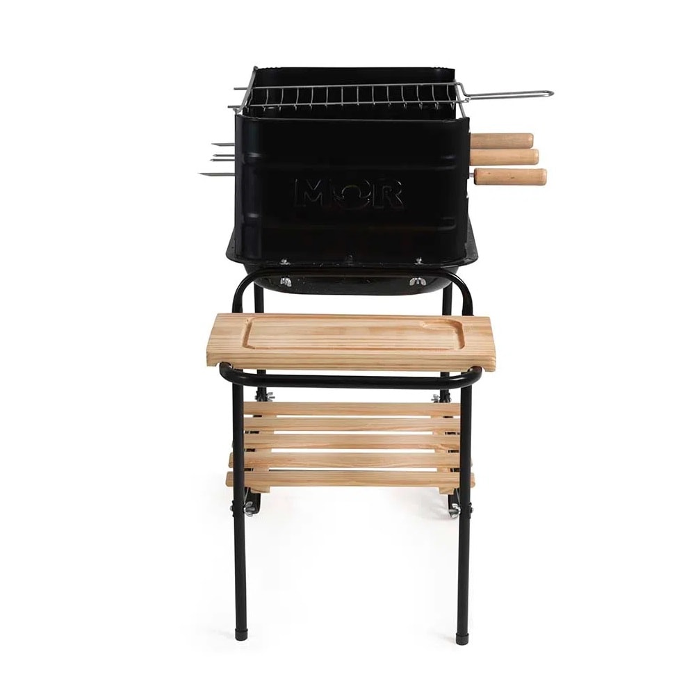 Churrasqueira Mor Califórnia Bacia Esmaltada com Grelha, Espeto e Tábua - 003011