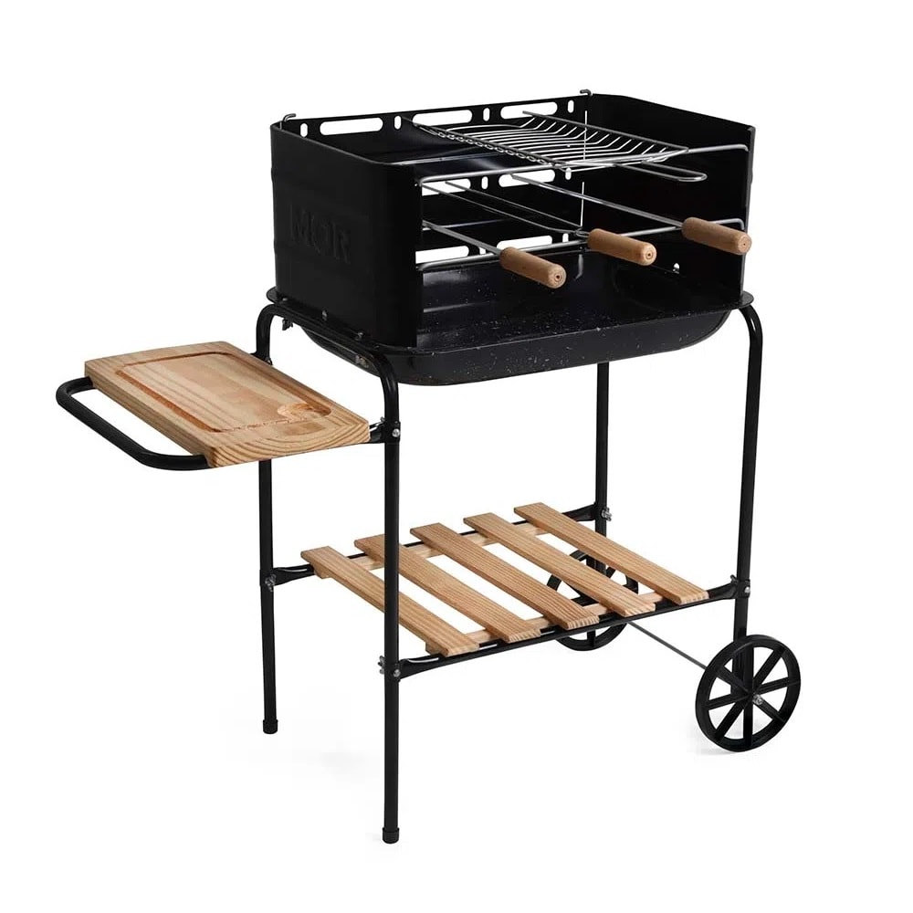 Churrasqueira Mor Califórnia Bacia Esmaltada com Grelha, Espeto e Tábua - 003011