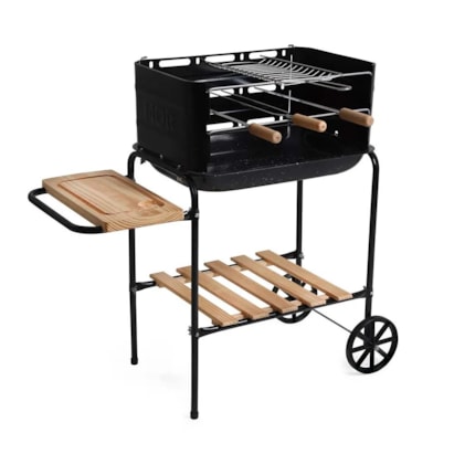 Churrasqueira Mor Califórnia Bacia Esmaltada com Grelha, Espeto e Tábua - 003011