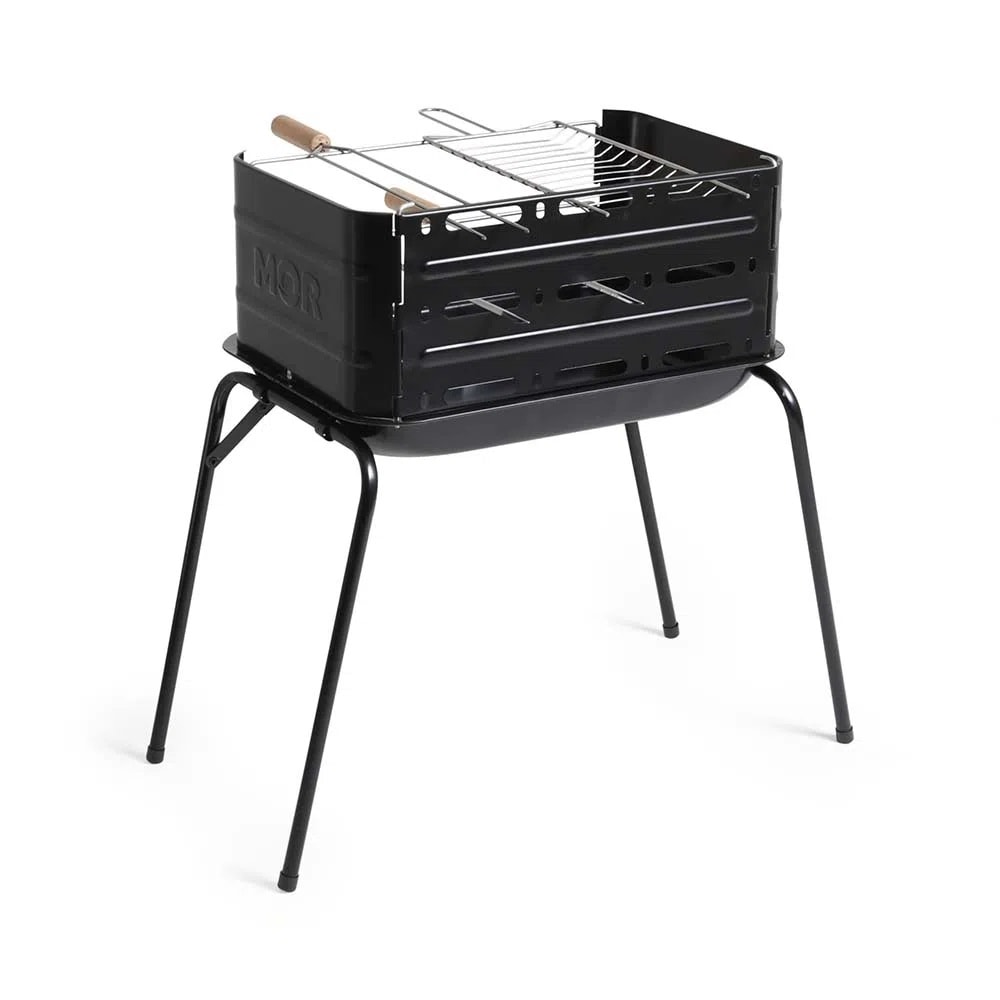 Churrasqueira Mor Montana com Grelha e Espeto Preta - 003005