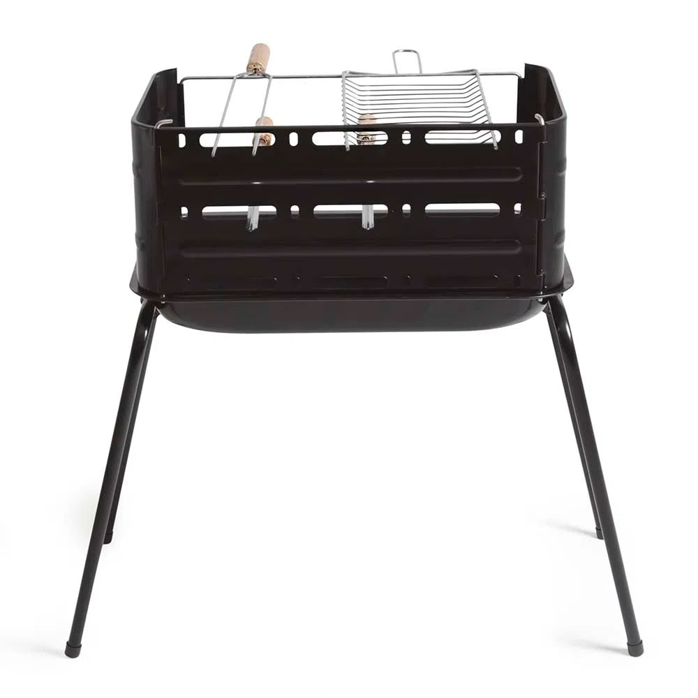 Churrasqueira Mor Montana com Grelha e Espeto Preta - 003005