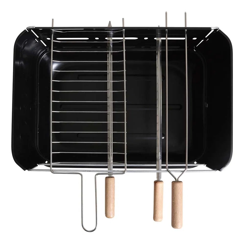 Churrasqueira Mor Montana com Grelha e Espeto Preta - 003005
