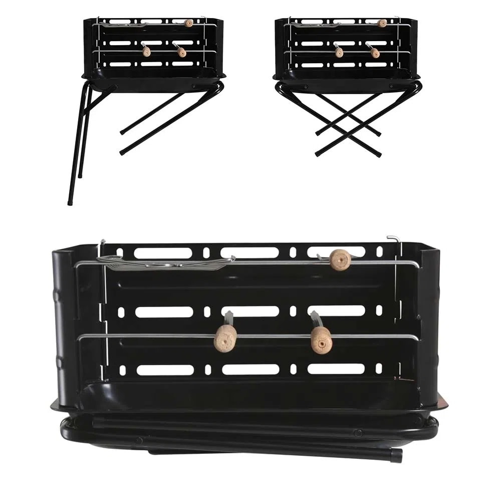 Churrasqueira Mor Montana com Grelha e Espeto Preta - 003005