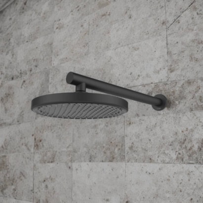 Chuveiro Dax Del Toro Black Redondo com Braço - DAX-0100-DT-BL