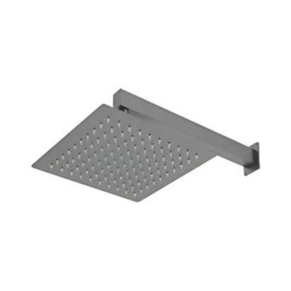 Chuveiro Dax Del Toro Slim Grey Quadrado 30cm com Braço - DAX-1970-30-DT-GR