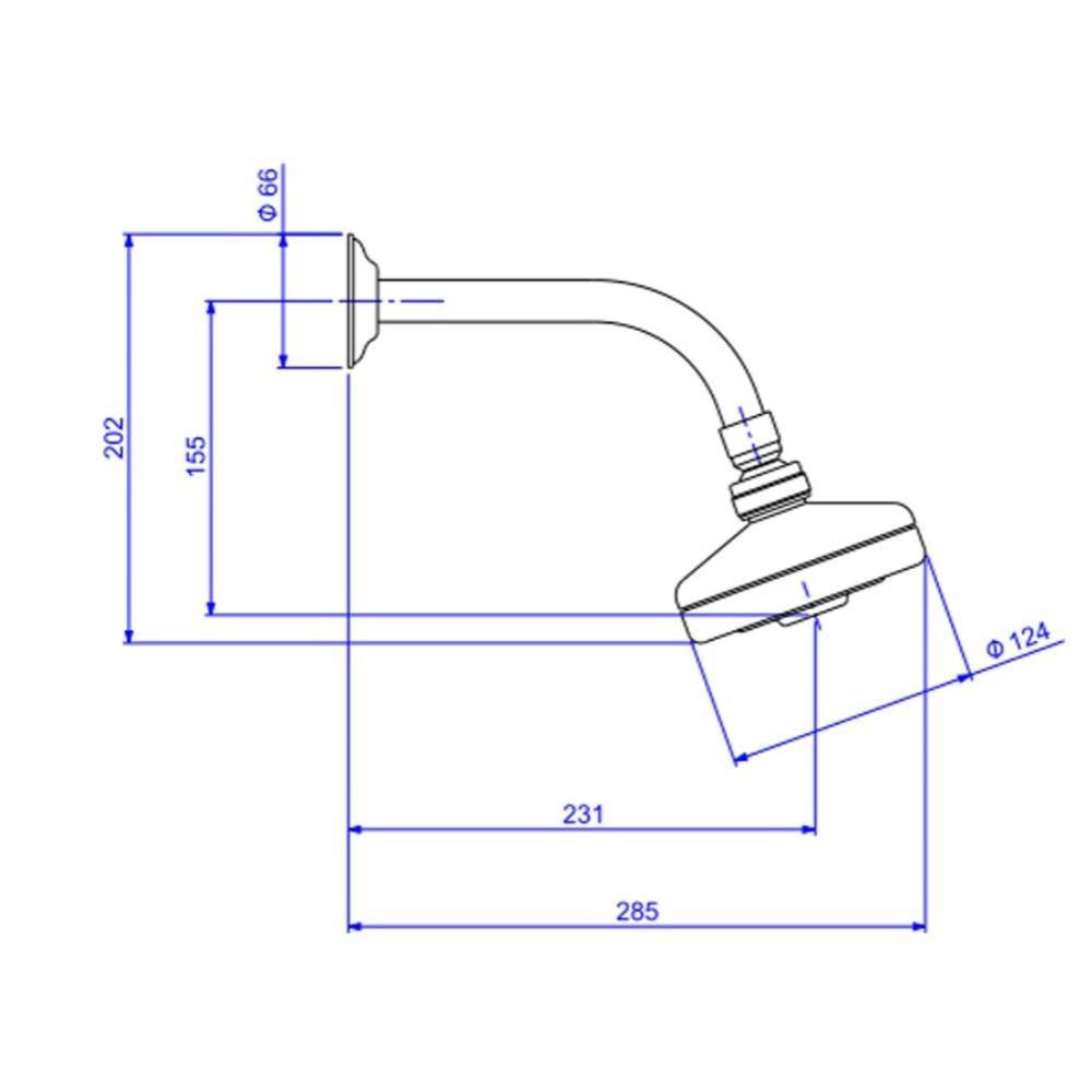 Chuveiro Deca Acqua Plus com Tubo Black - 1990.BL.STD.NO