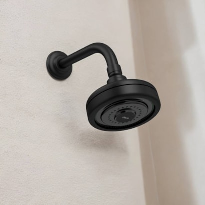 Chuveiro Deca Acqua Plus com Tubo Black Matte - 1990.BL.STD.MT