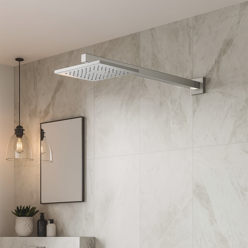 Chuveiro Deca Quadrado 20cm Com Tubo Cromado - 1934.C.CT