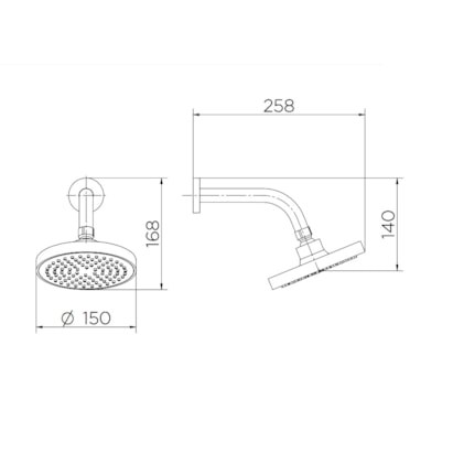Chuveiro Docol Eden 150 Cromado - 00985706