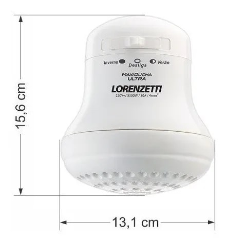 Chuveiro Elétrico Lorenzetti Maxi Ducha Multitemperaturas 220v 5500w Branco - 7530115