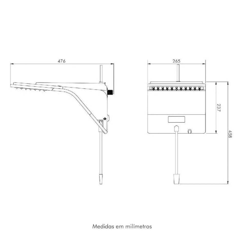 Chuveiro Elétrico Zagonel Ducali 7500W 220V Branco - DDCEL75220BR03