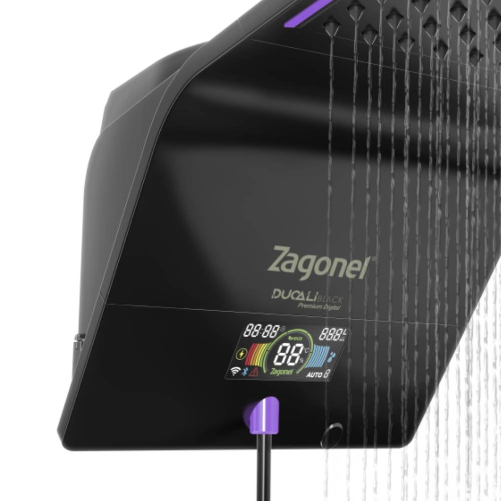 Chuveiro Elétrico Zagonel Ducali Premium 220V com Visor Digital Black - DDPEL75220BL03