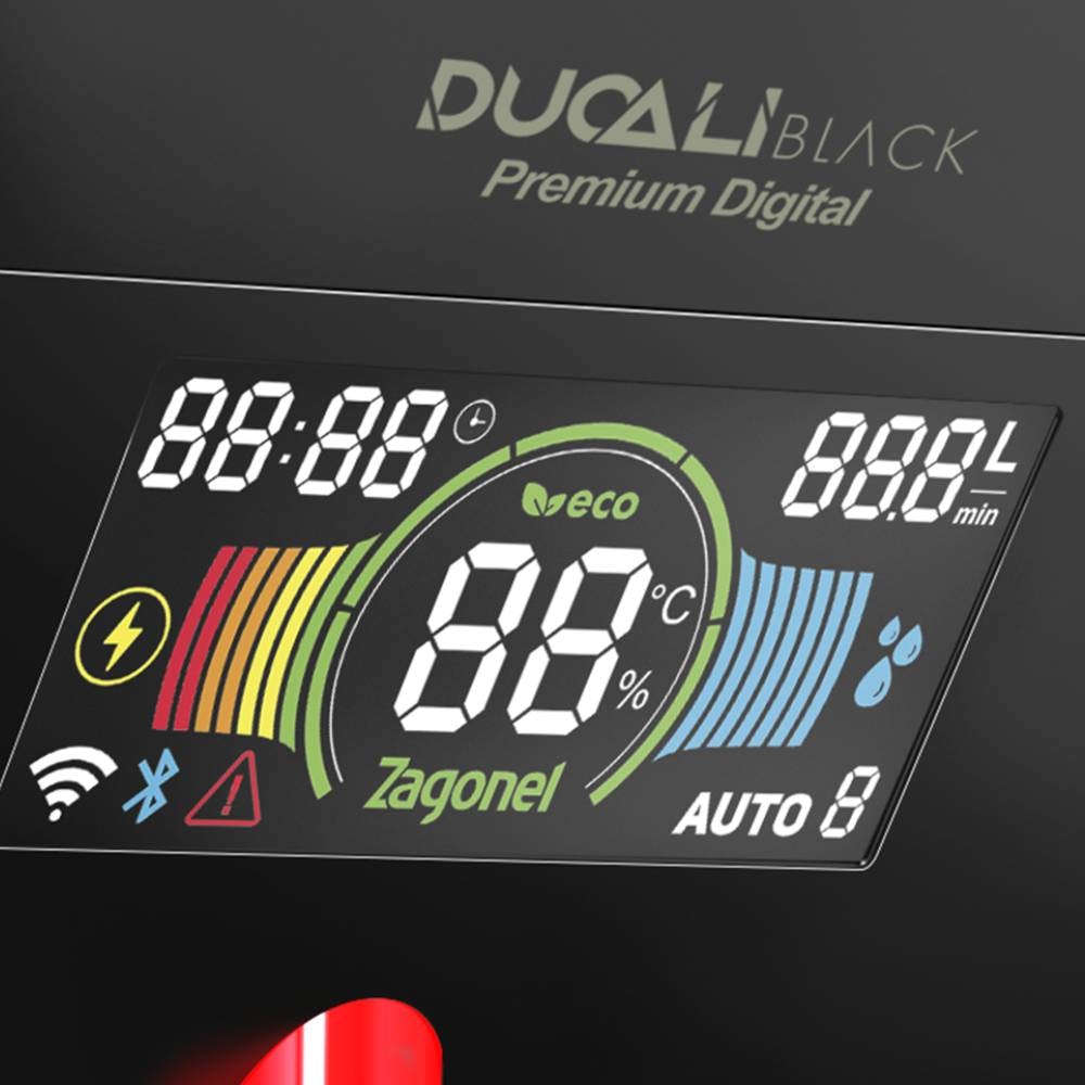 Chuveiro Elétrico Zagonel Ducali Premium 220V com Visor Digital Black - DDPEL75220BL03