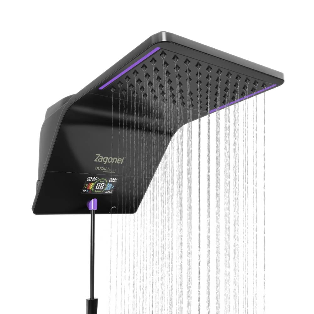 Chuveiro Elétrico Zagonel Ducali Premium 220V com Visor Digital Black - DDPEL75220BL03