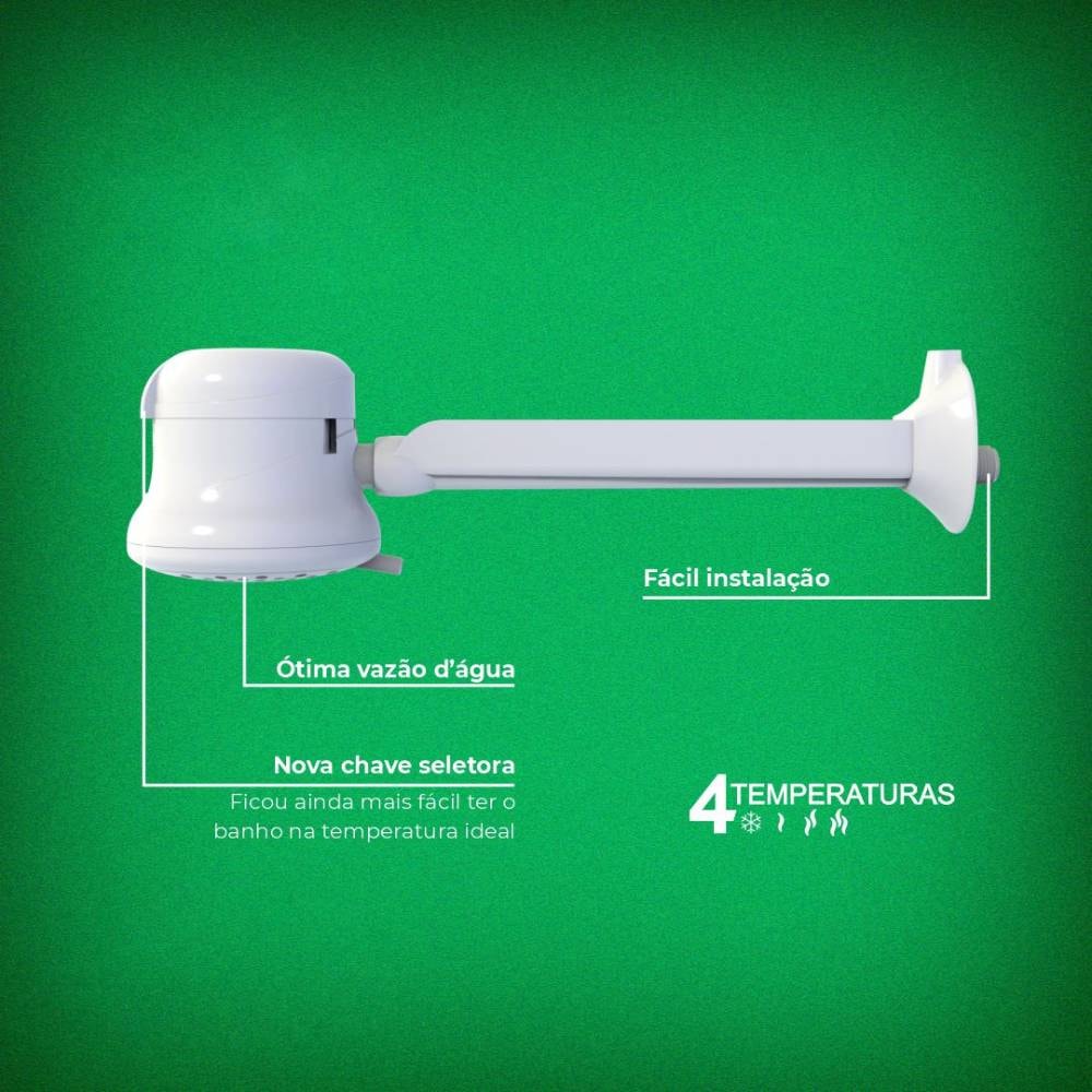 Chuveiro Elétrico Zagonel Ideale 5500W 127V com 4 Temperaturas - DID4T55127BR01