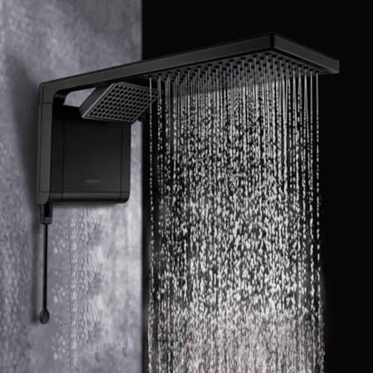 Chuveiro Eletrônico Lorenzetti Acqua Duo 127v 5500w Preto Fosco - 7510144