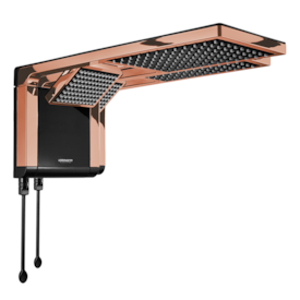 Chuveiro Eletrônico Lorenzetti Acqua Duo 220V 7800W Preto e Rose Gold - 7510127