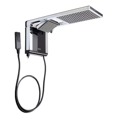 Chuveiro Eletrônico Lorenzetti Acqua Duo Ultra 220v 7800w Preto e Cromado - 7510104