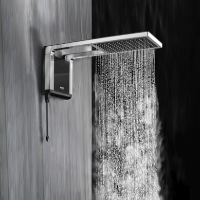 Chuveiro Eletrônico Lorenzetti Acqua Storm Ultra 220v 7800w Preto e Cromado - 7510054