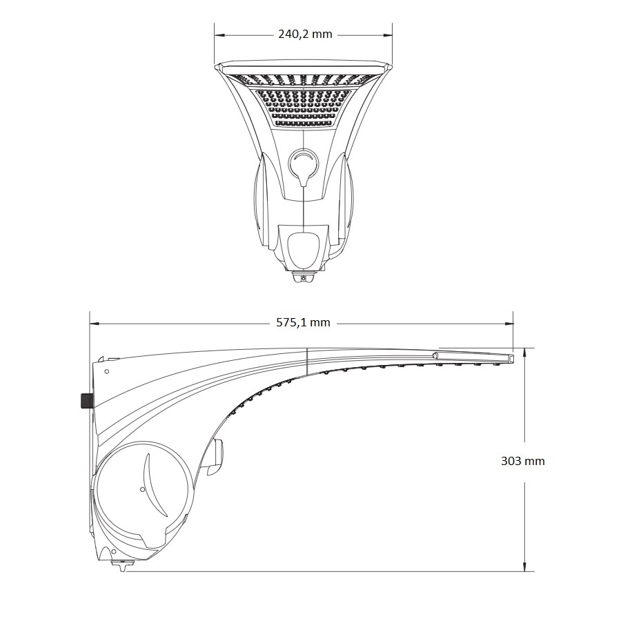 Chuveiro Eletrônico Lorenzetti Duo Shower Quadra 220v 7500w Branco - 7511047