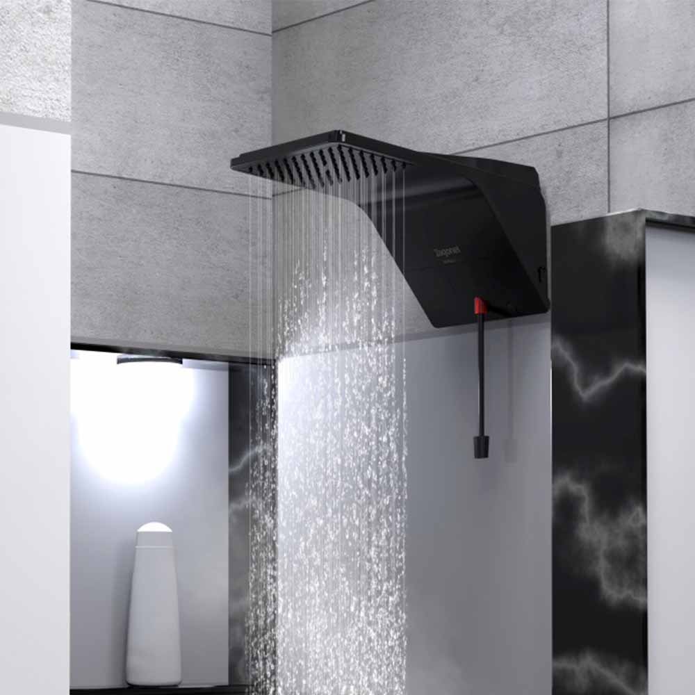 Chuveiro Eletrônico Zagonel Ducali 127v 5500w Black - DDCEL55127BL02