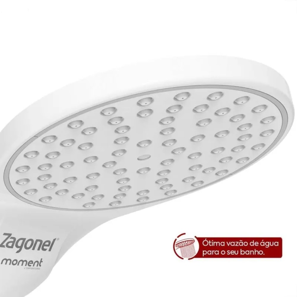 Chuveiro Eletrônico Zagonel Moment 220v 7500w Branco - DMOEL75220BR03