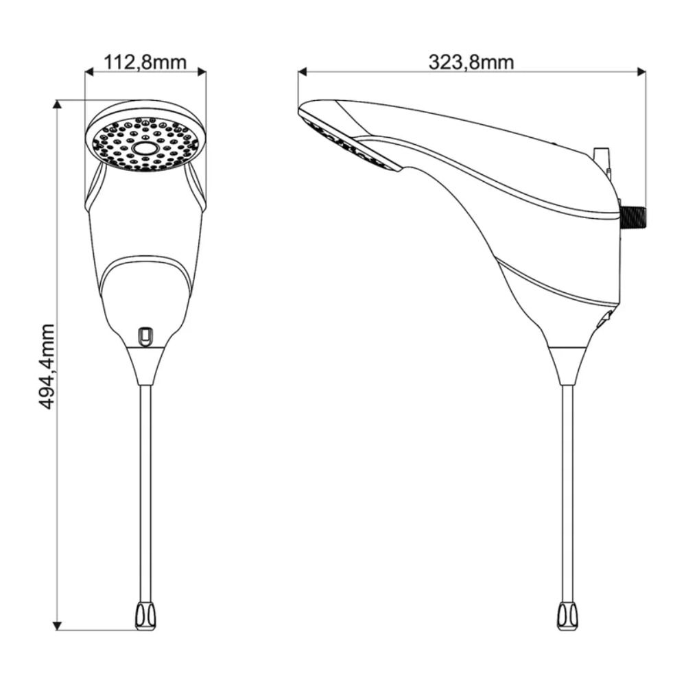 Chuveiro Eletrônico Zagonel Sublime 220v 7500w Branco - DSBEL75220BR03