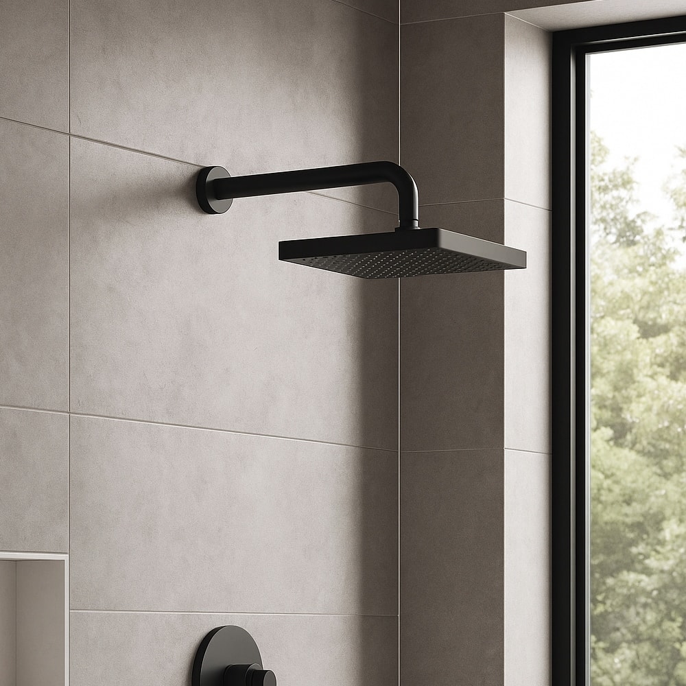 Chuveiro Retangular de Parede 26,5cm Deca Flex Max Black Matte - 2086.BL.STD.MT