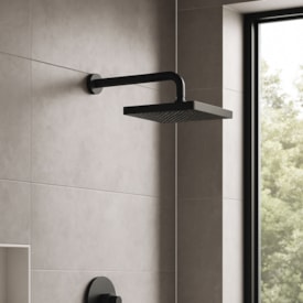 Chuveiro Retangular de Parede 26,5cm Deca Flex Max Black Matte - 2086.BL.STD.MT