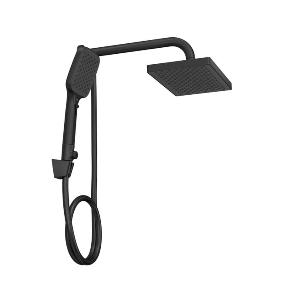 Chuveiro Retangular de Parede com Desviador Deca Flex Max Black Matte - 2086.BL.DES.MT