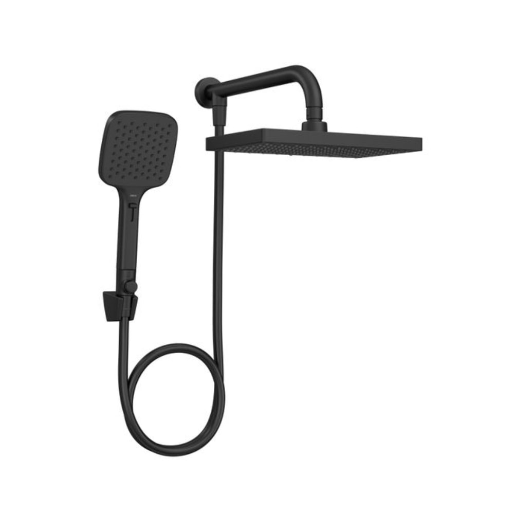 Chuveiro Retangular de Parede com Desviador Deca Flex Max Black Matte - 2086.BL.DES.MT