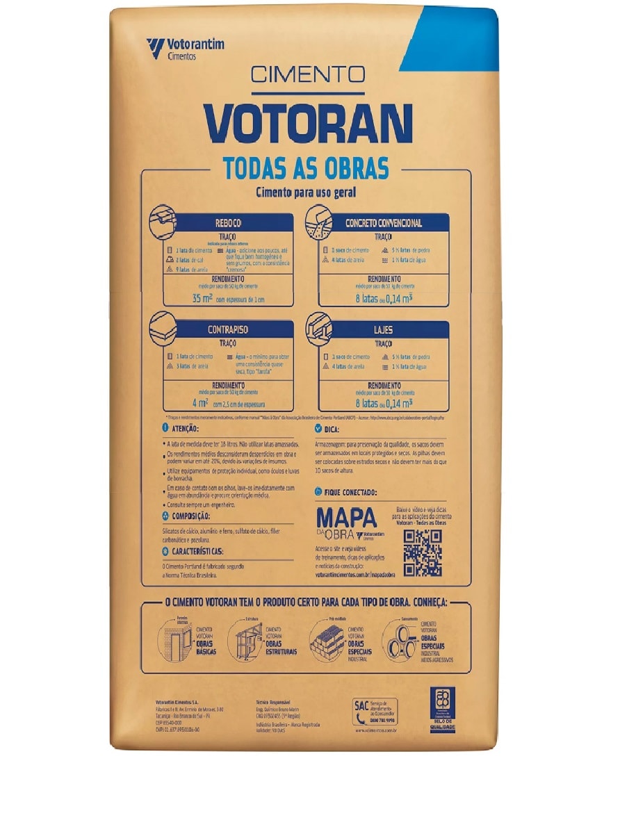 Cimento Todas Obras 50kg Votoran