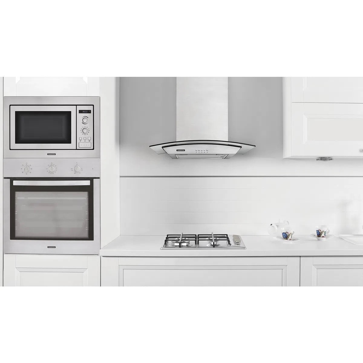Coifa de Parede Tramontina New Vetro Aço Inox e Vidro Temperado 60cm 127V - 95800001