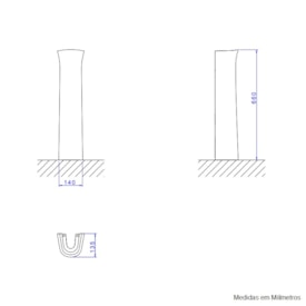 Coluna para Lavatório Deca Aspen/Izy/Ravena Branca - C.10.17