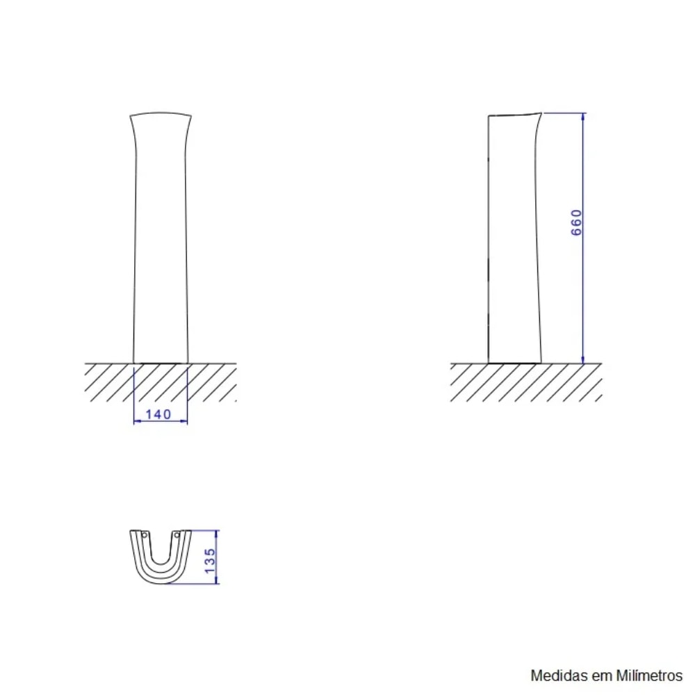 Coluna para Lavatório Deca Aspen/Izy/Ravena Creme - C.10.37