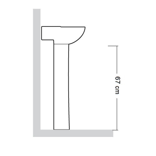 Coluna para Lavatório Icasa Sabará Areia - IC302