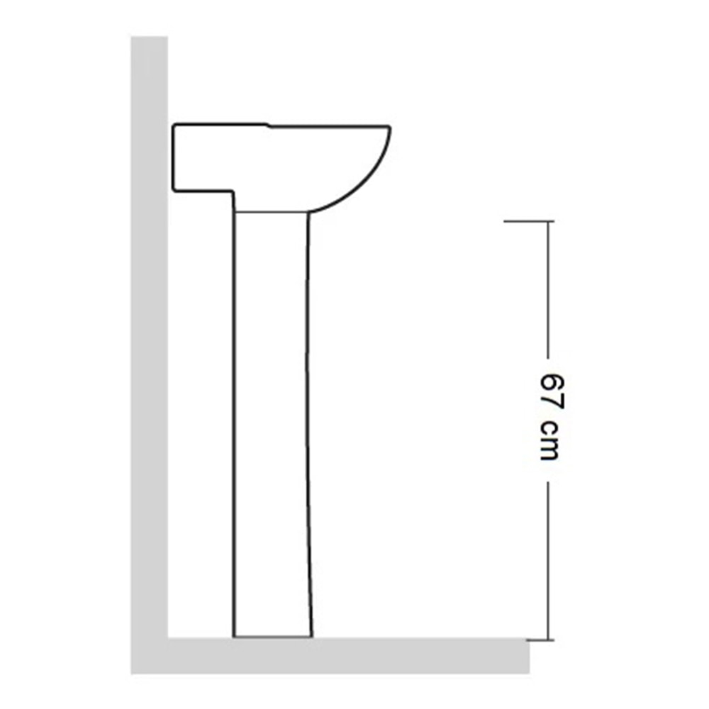 Coluna para Lavatório Icasa Sabara Branca - IC300