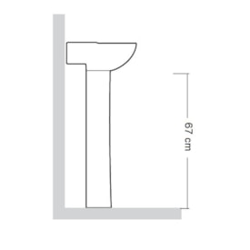 Coluna para Lavatório Icasa Sabara Cinza Claro - IC303
