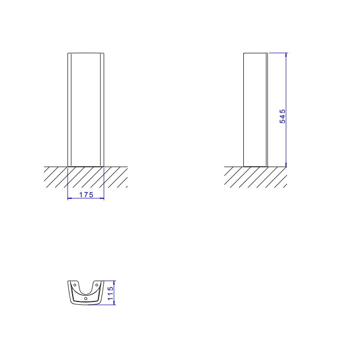 Coluna para Tanque médio de Louça Deca TQ01/TQ02/TQ03 Branco - CT.25.17