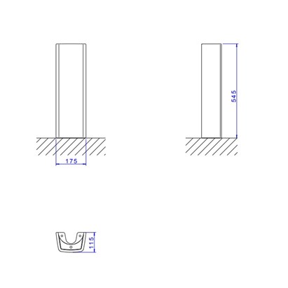 Coluna para Tanque médio de Louça Deca TQ01/TQ02/TQ03 Branco - CT.25.17