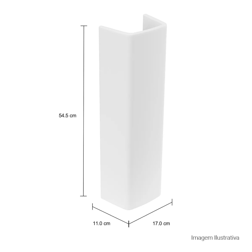 Coluna para Tanque médio de Louça Deca TQ01/TQ02/TQ03 Branco - CT.25.17
