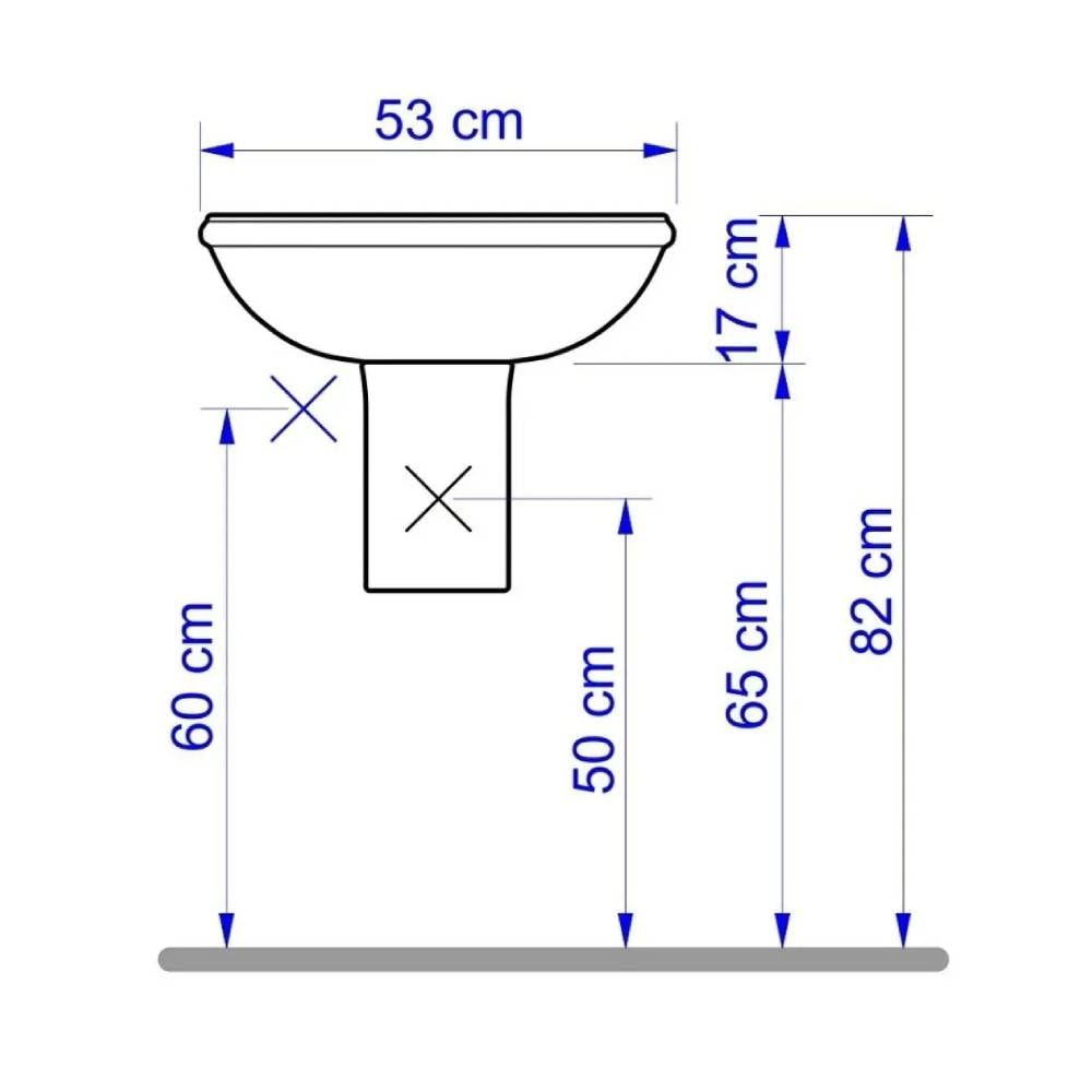 Coluna Suspensa para Lavatório Icasa Etna/Sabatini Branco - IC5100